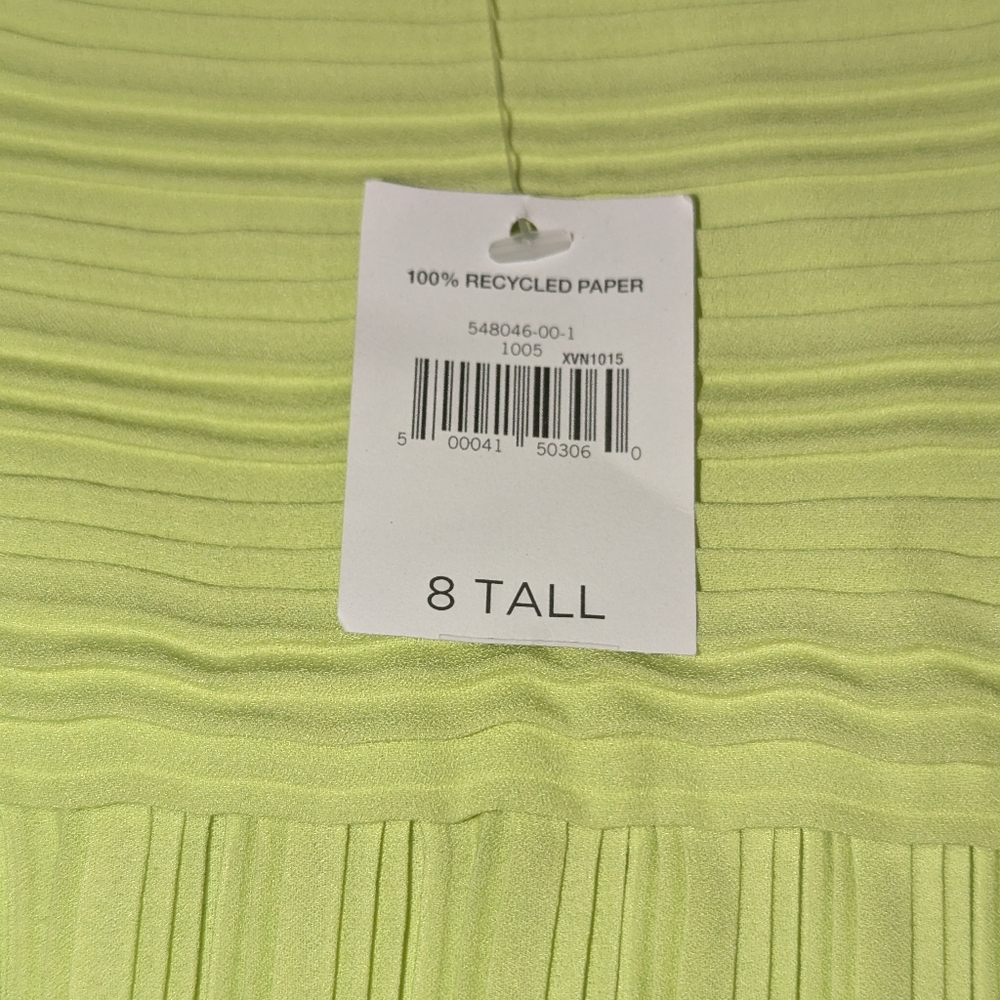 Maxi dress, sleeveless neon plisse Size 8 Tall - Picture 2 of 7